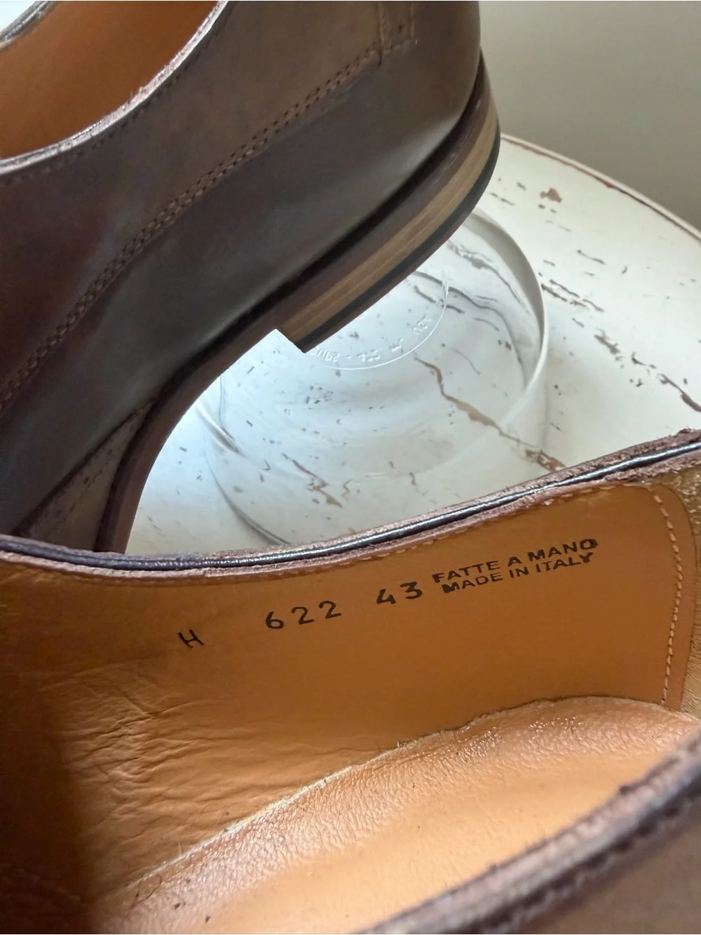 Made in Italy! Jose Real Men's Brown Wingtip Leather Dress Shoes